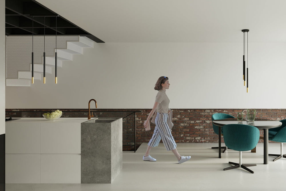 LED Hanglamp zwart goud MOZAICA - 1 x G9 aansluiting
