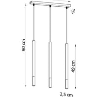 LED Hanglamp zwart koper MOZAICA - 3 x G9 aansluiting