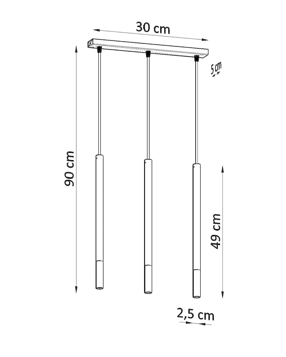 LED Hanglamp zwart goud MOZAICA - 3 x G9 aansluiting