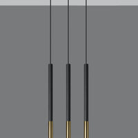 LED Hanglamp zwart goud MOZAICA - 3 x G9 aansluiting