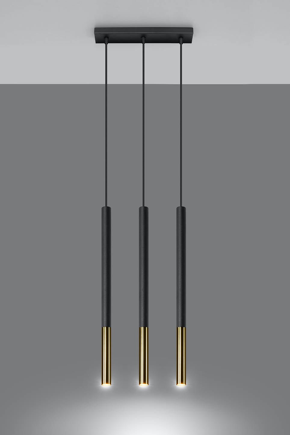 LED Hanglamp zwart goud MOZAICA - 3 x G9 aansluiting