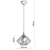 LED Hanglamp hout POMPELMO - 1 x E27 aansluiting 