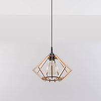 LED Hanglamp hout POMPELMO - 1 x E27 aansluiting 