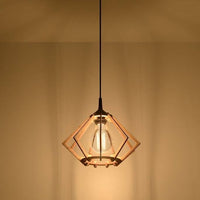 LED Hanglamp hout POMPELMO - 1 x E27 aansluiting 