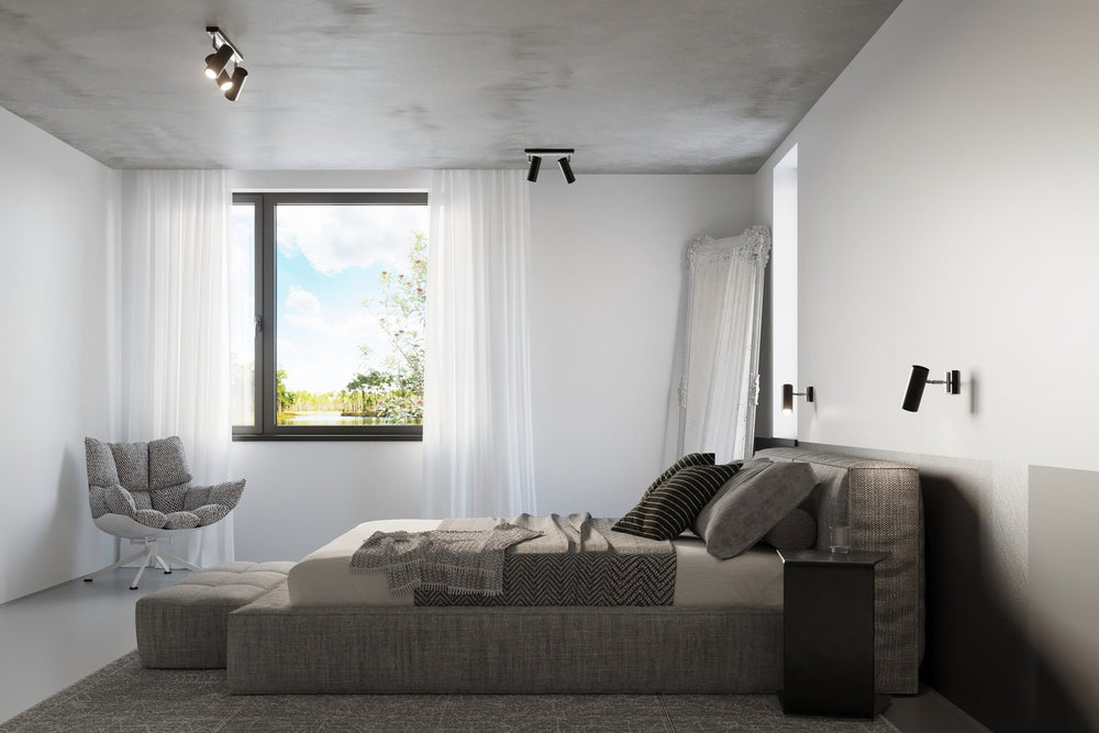 LED Plafondspot zwart zilver DIREZIONE - 2 x GU10 aansluiting