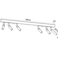 LED Plafondspot zwart EYETECH - 6 x G9 aansluiting