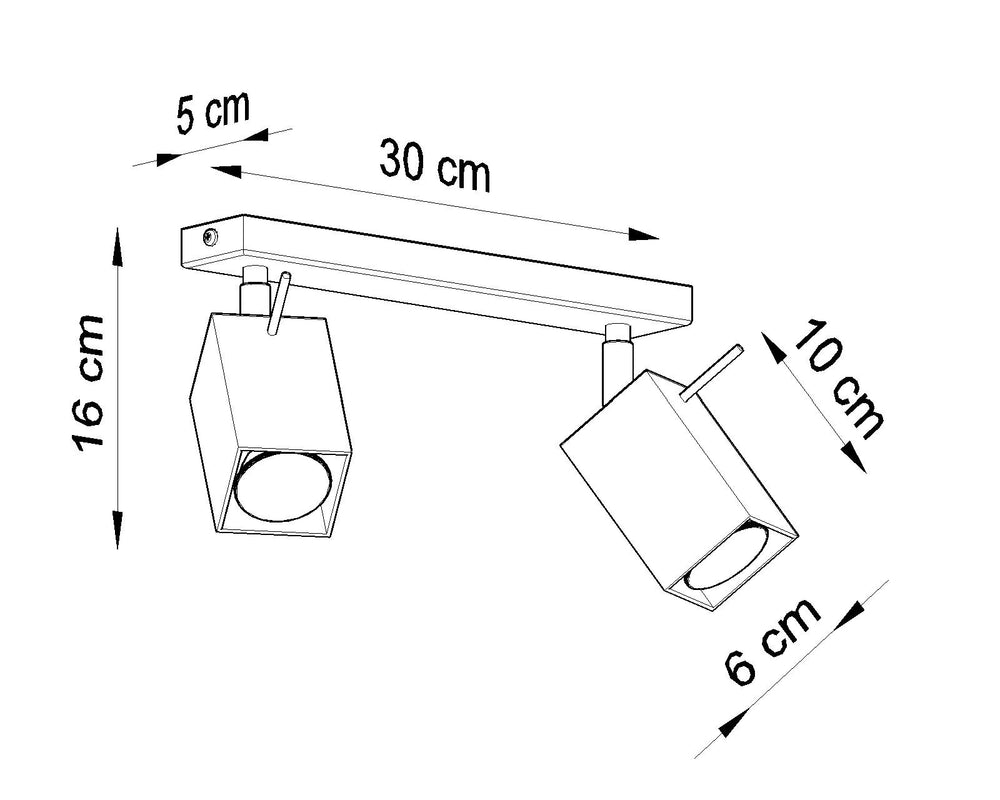 LED Plafondspot wit MERIDA - 2 x GU10 aansluiting