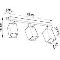LED Plafondspot wit MERIDA - 3 x GU10 aansluiting