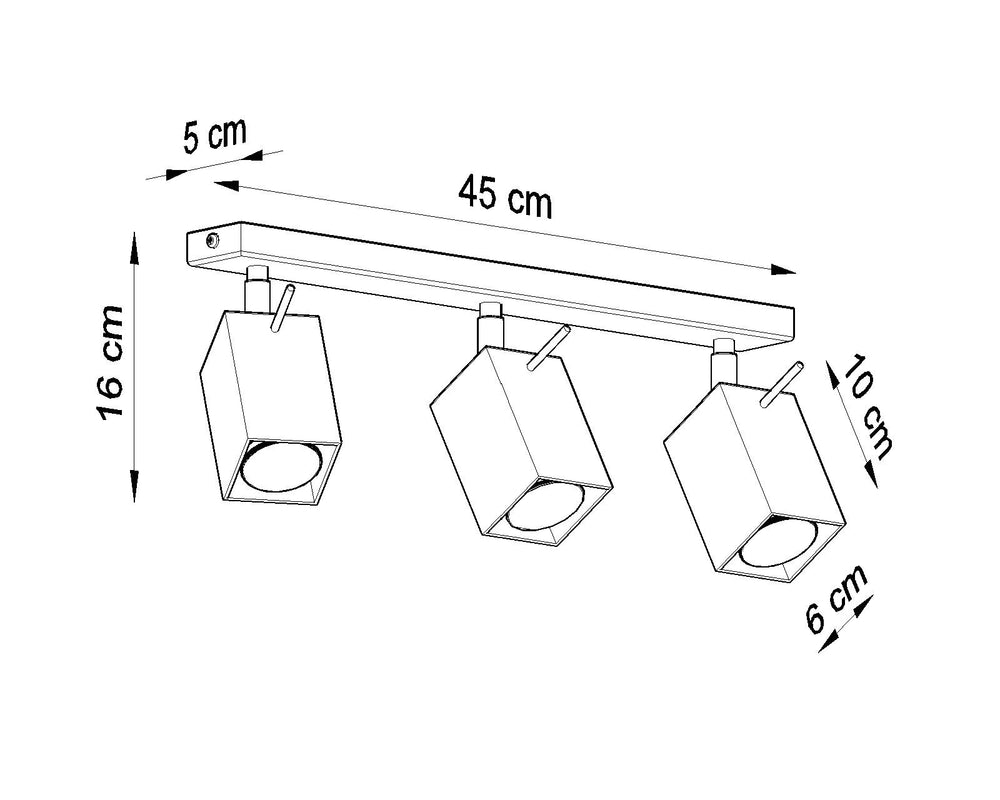 LED Plafondspot wit MERIDA - 3 x GU10 aansluiting