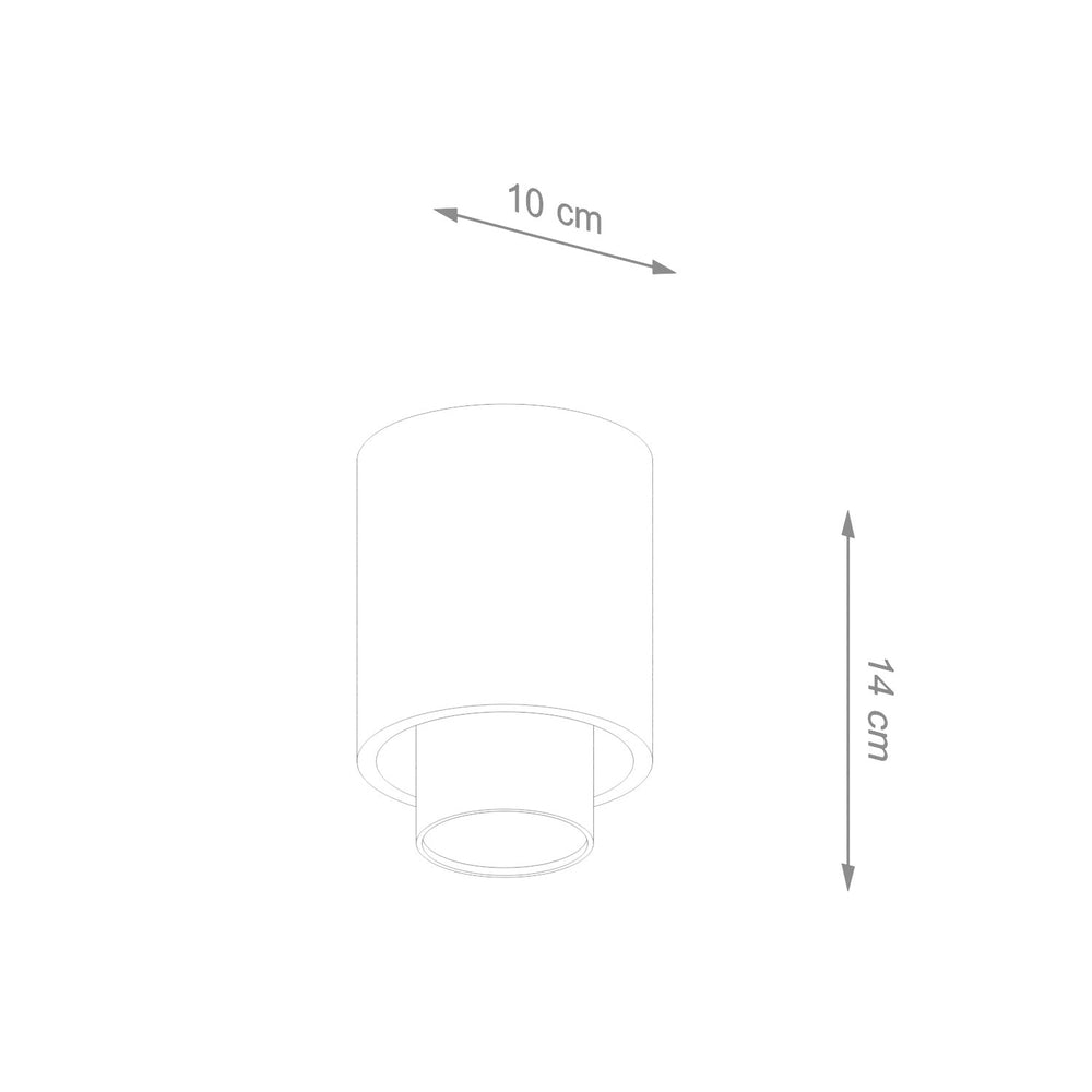 LED Plafondspot zwart NESI - 1 x GU10 aansluiting