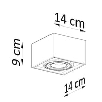 LED Plafondspot QUATRO - GU10 AR111 - excl. LED spot - Grijs