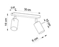 LED Plafondspot chrome RING - 2 x GU10 aansluiting