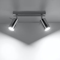 LED Plafondspot chrome RING - 2 x GU10 aansluiting