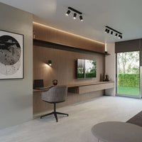 LED Plafondspot zwart RING - 3 x GU10 aansluiting