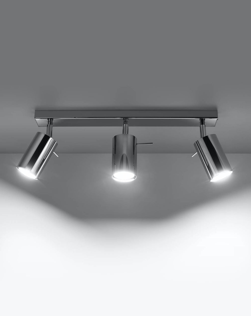 LED Plafondspot chrome RING - 3 x GU10 aansluiting