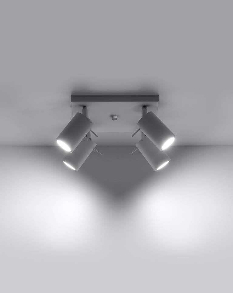 LED Plafondspot wit RING - 4 x GU10 aansluiting