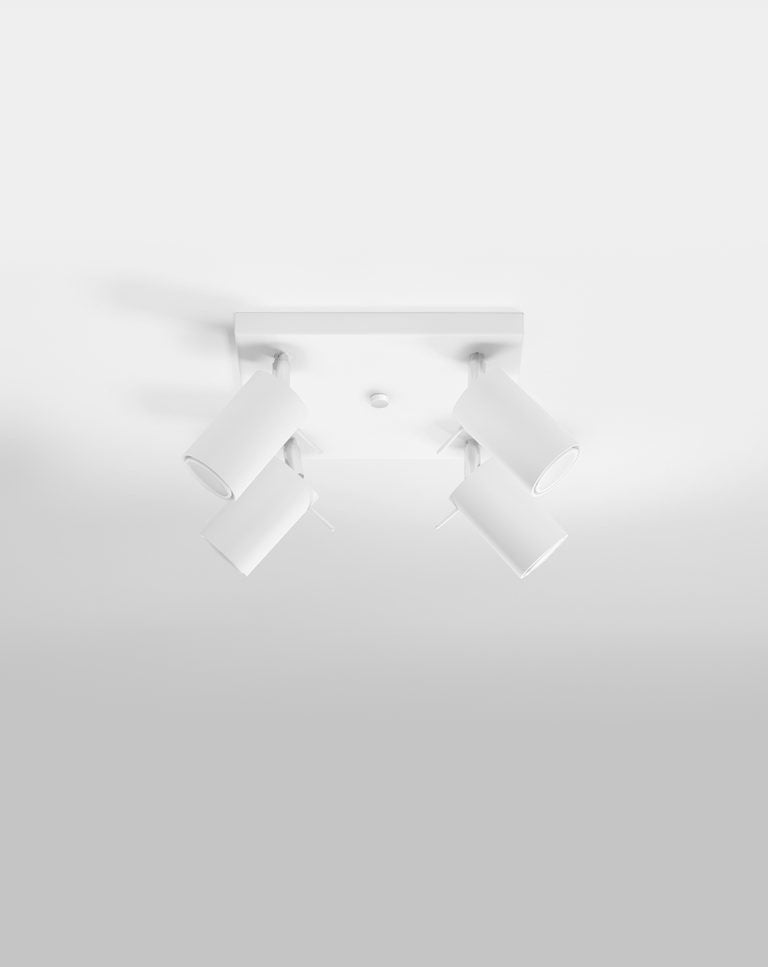 LED Plafondspot wit RING - 4 x GU10 aansluiting