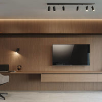 LED Plafondspot zwart RING - 4 x GU10 aansluiting