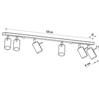 LED Plafondspot chrome RING - 6 x GU10 aansluiting