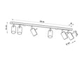 LED Plafondspot chrome RING - 6 x GU10 aansluiting