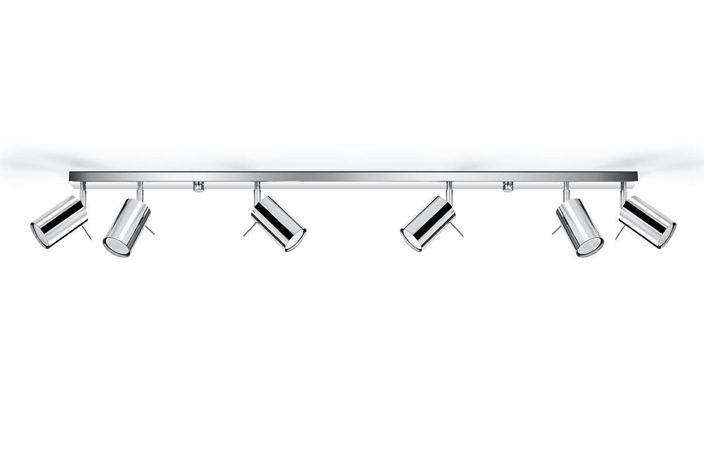 LED Plafondspot chrome RING - 6 x GU10 aansluiting