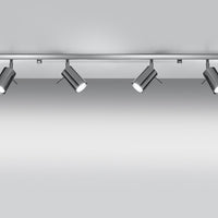 LED Plafondspot chrome RING - 6 x GU10 aansluiting