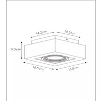 Foco de techo LED Lucide Zefix gu10 2200K-3000K negro ajustable a cálido