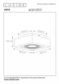 Foco de techo LED Lucide Zefix gu10 2200K-3000K negro ajustable a cálido