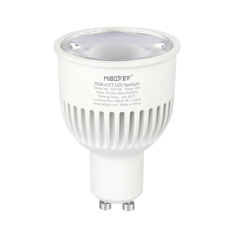 Led spot GU10 6W 550 lumen RGB+CCT MIBOXER dimbaar licht