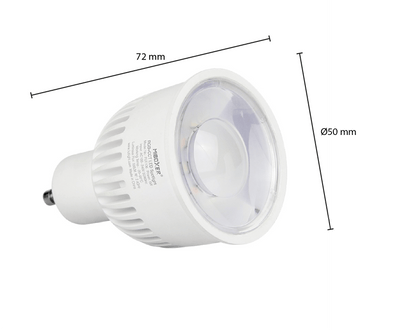 Led spot GU10 6W 550 lumen RGB+CCT MIBOXER dimbaar licht