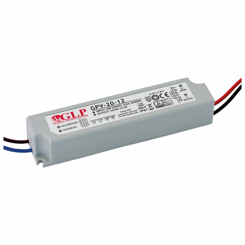 Adaptateur d’alimentation LED GLP 12V 24W 2A IP67 pilote étanche pour votre éclairage LED 12V