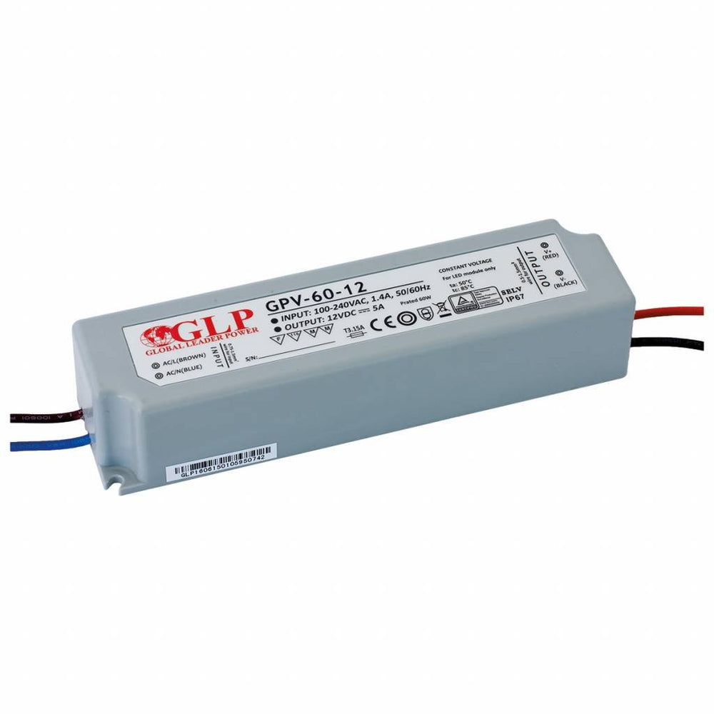 Glp led stroomadapter 12v 60w 5a voor led-verlichting ip67 waterdicht