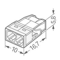 Wago forbindelsesklemme 2-polet 0,5-2,5 mm² 2273-202 - ip20 for sikker ledningsføring og kompakte installationer - 100 stykker