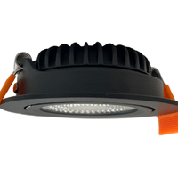 Led inbouwspot 85mm ip65 zwart 5w dim to warm voor badkamer