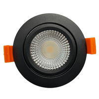 Led inbouwspot 85mm ip65 zwart 5w dim to warm voor badkamer