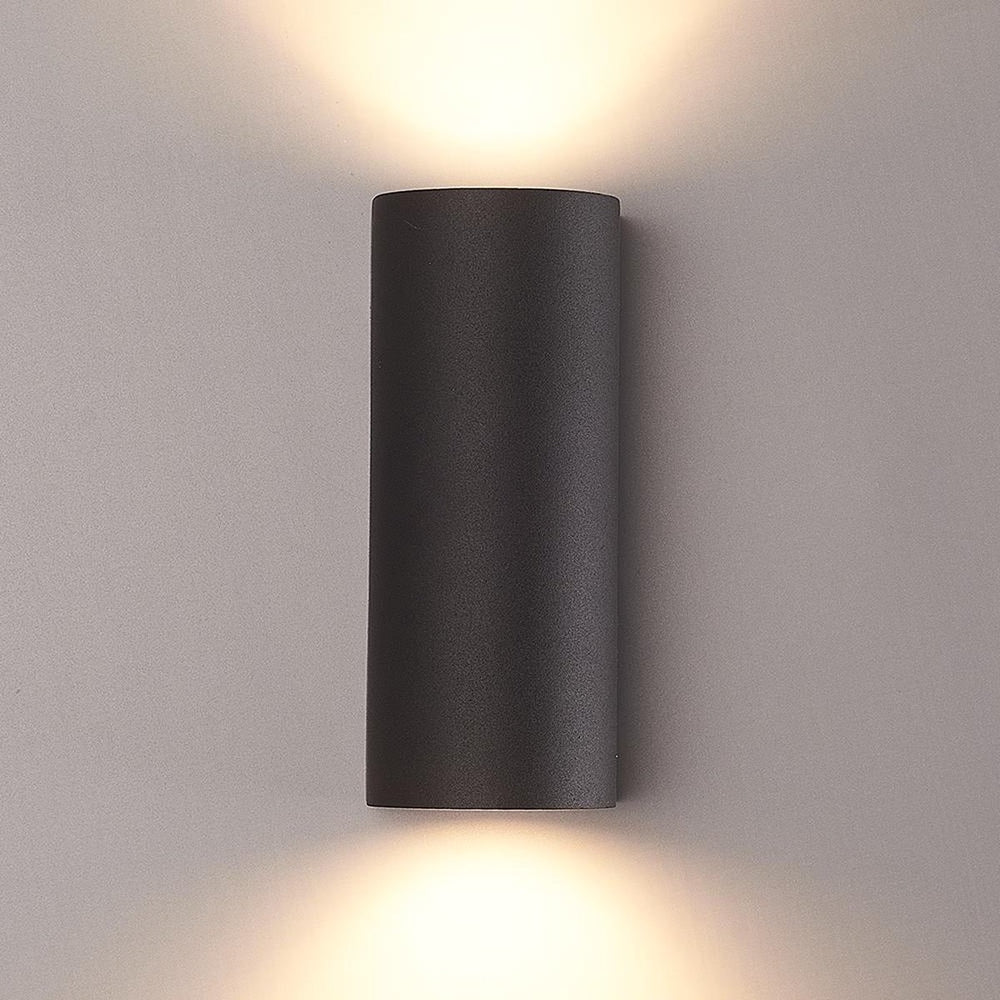 Spectrum LED Außenwandleuchte Up and Down Schwarz IP54 GU10 Aluminiumgehäuse