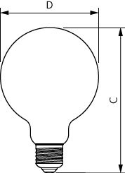 Lampadina LED Philips 5.9W E27 G93 Trasparente dimmerabile Warm Glow 2200K-2700K 806 lumen 90CRI 300°