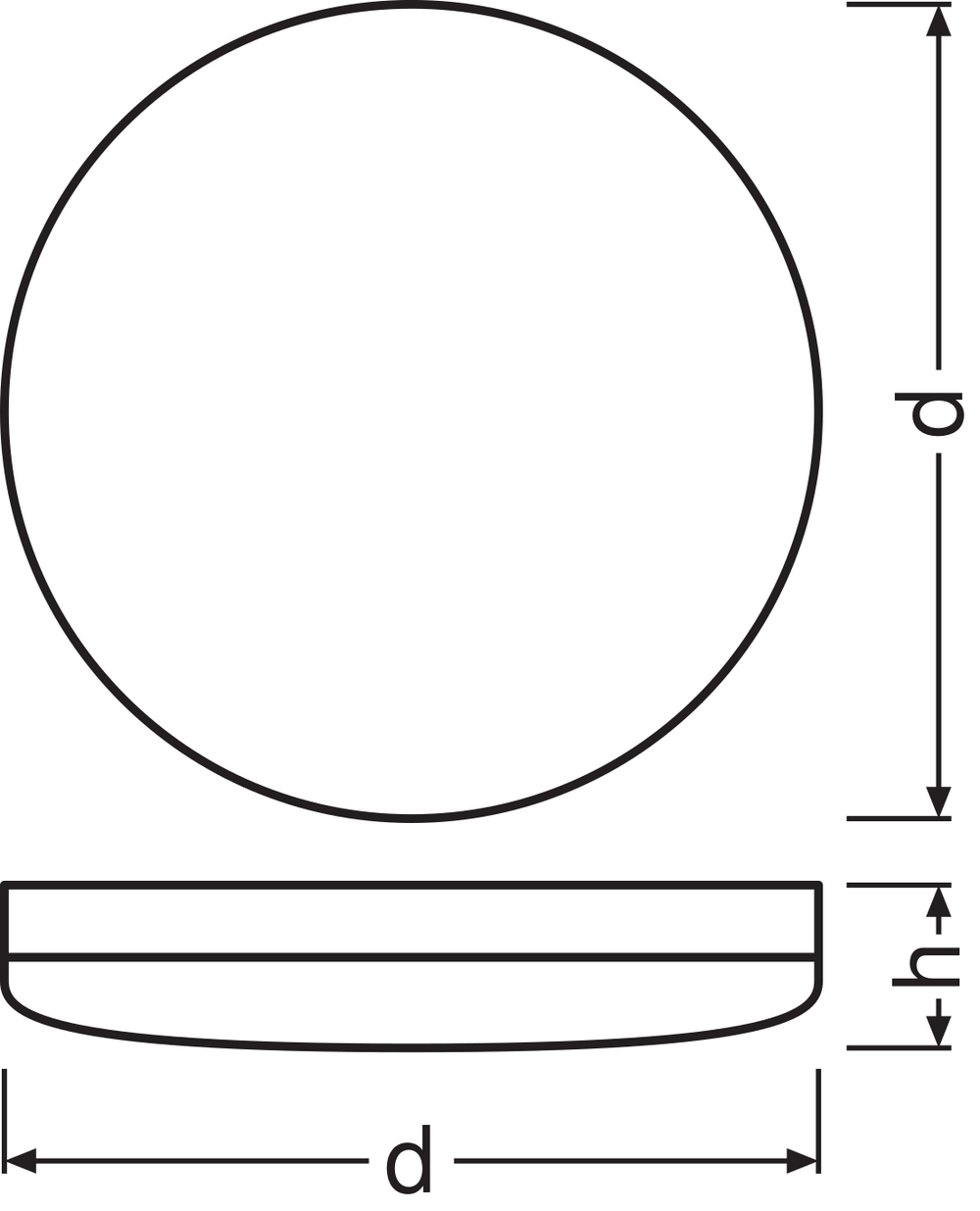 LED plafondd- eller väggarmatur, Vit, IP65 IK10, 24W 1800 lumen, 3000K varmvit, Ø300mm