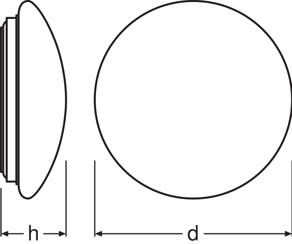 Plafón LED Superficie Circular 350mm Blanco 18W 1440 lúmenes 3000K IP44
