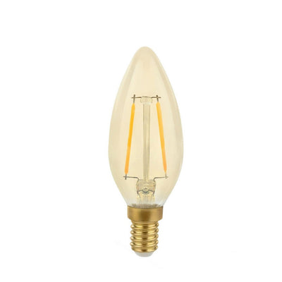 Spectrum LED filament lamp E14 4.9W 2400K warm licht, vervangt 50W met 490 lumen, 360° stralingshoek, niet dimbaar