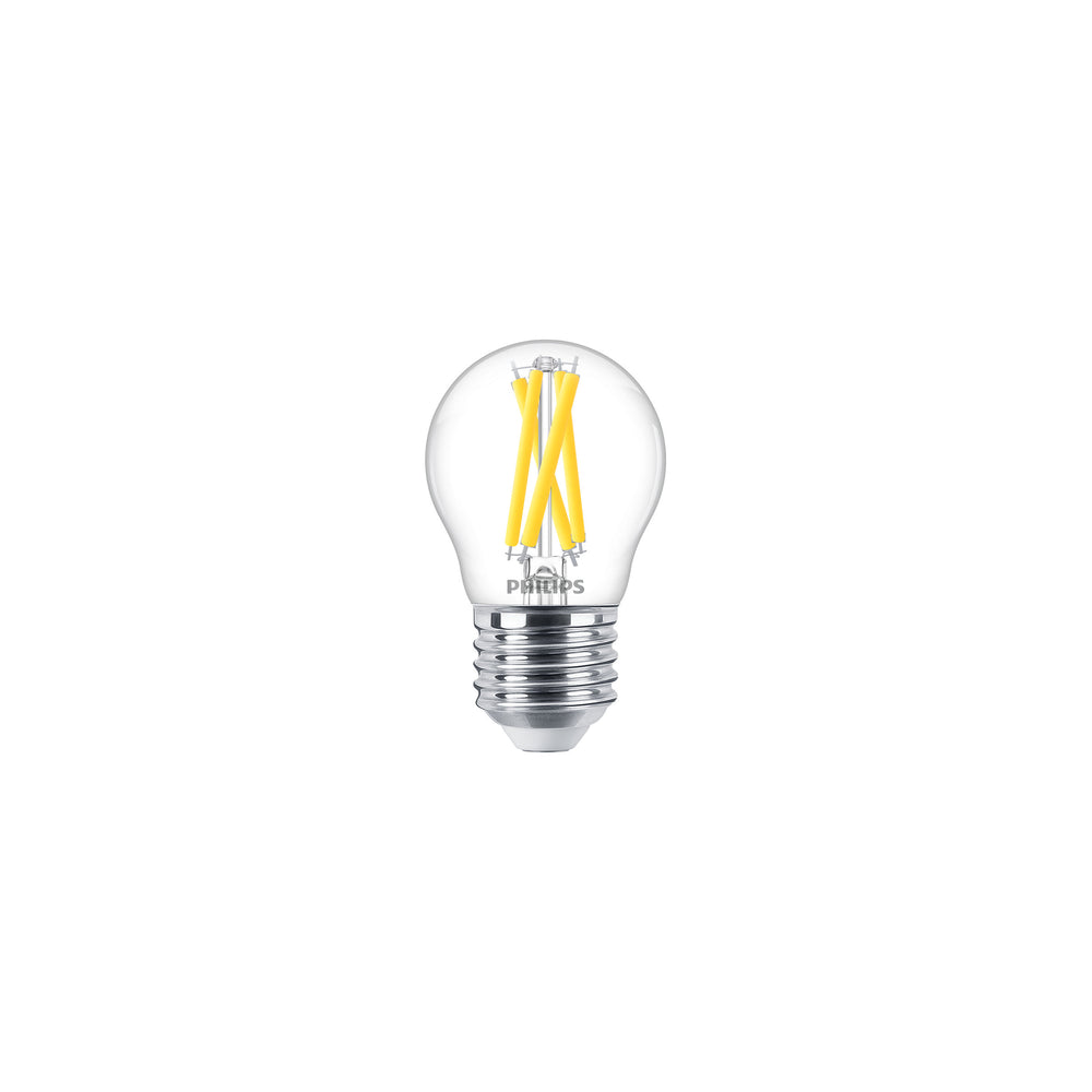Bombilla Philips MAS LEDLusterDT E27 P45 3.5W regulable con resplandor cálido