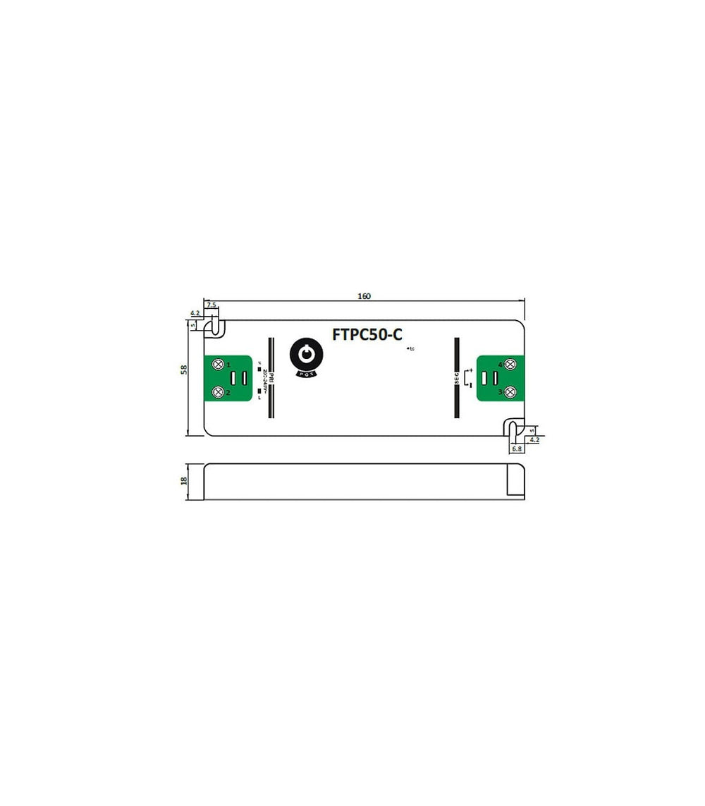 GLP LED strømforsyningsadapter 24V 50W 2.08A, dæmpbar driver til 24V LED belysning, IP20 CE RoHS