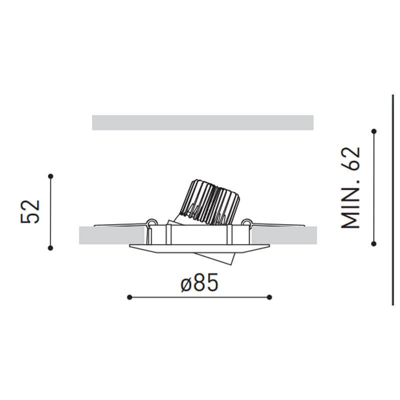 Led inbouwspot dimbaar 7W vervangt 70W 4000K helder wit LCB