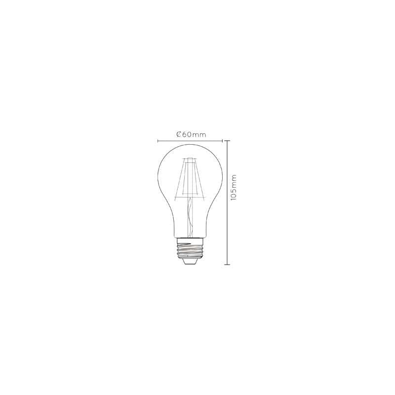 Lucide A60 LED filament lamp E27 1250W vervanging 3000K 120° bundel