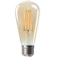 LCB LED filamentlampa E27 ST64 4W dimbar 2200K extra varmvit ersättning för 40W med Philips-chip