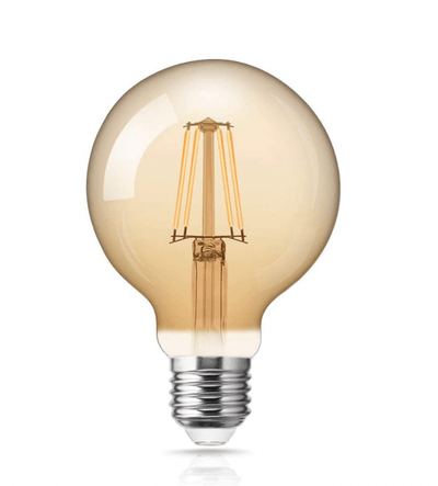 Lcb LED filamentpære E27 G125 6W 2200K ekstra varm hvid - 60mm dæmpbar globe