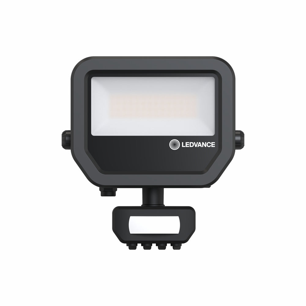 LED-Strålkastare 17W 2200 lumen 3000K IP65 Svart med rörelse- och ljussensor