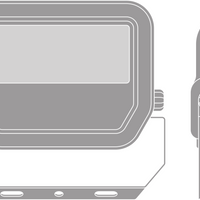 LED projektør Aluminium Sort 10.5W 3000K 2400 lumen IP20 IK10 120° strålevinkel holdbar udendørs belysning