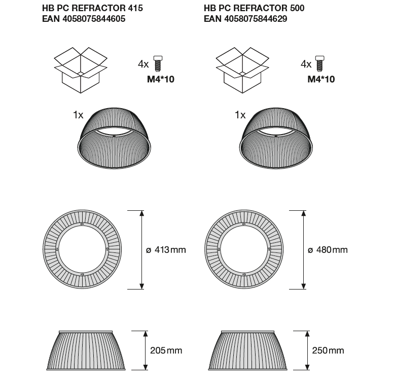 LED Highbay Gen 5 Svart Aluminium 150W 4000K 26700 lumen IP66 1-10V dimbar 110D