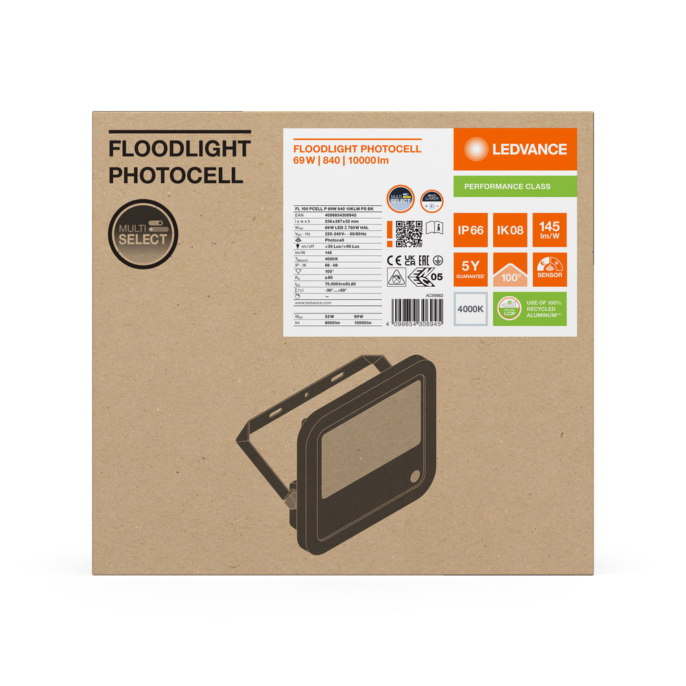 Lampe LED 10.5W 3000K 1521 lumens 220-240V IP20 IK10 CRI 80 aluminium or mat non-dimmable CE RoHS